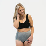 grey high rise brief breathable and ecofriendly