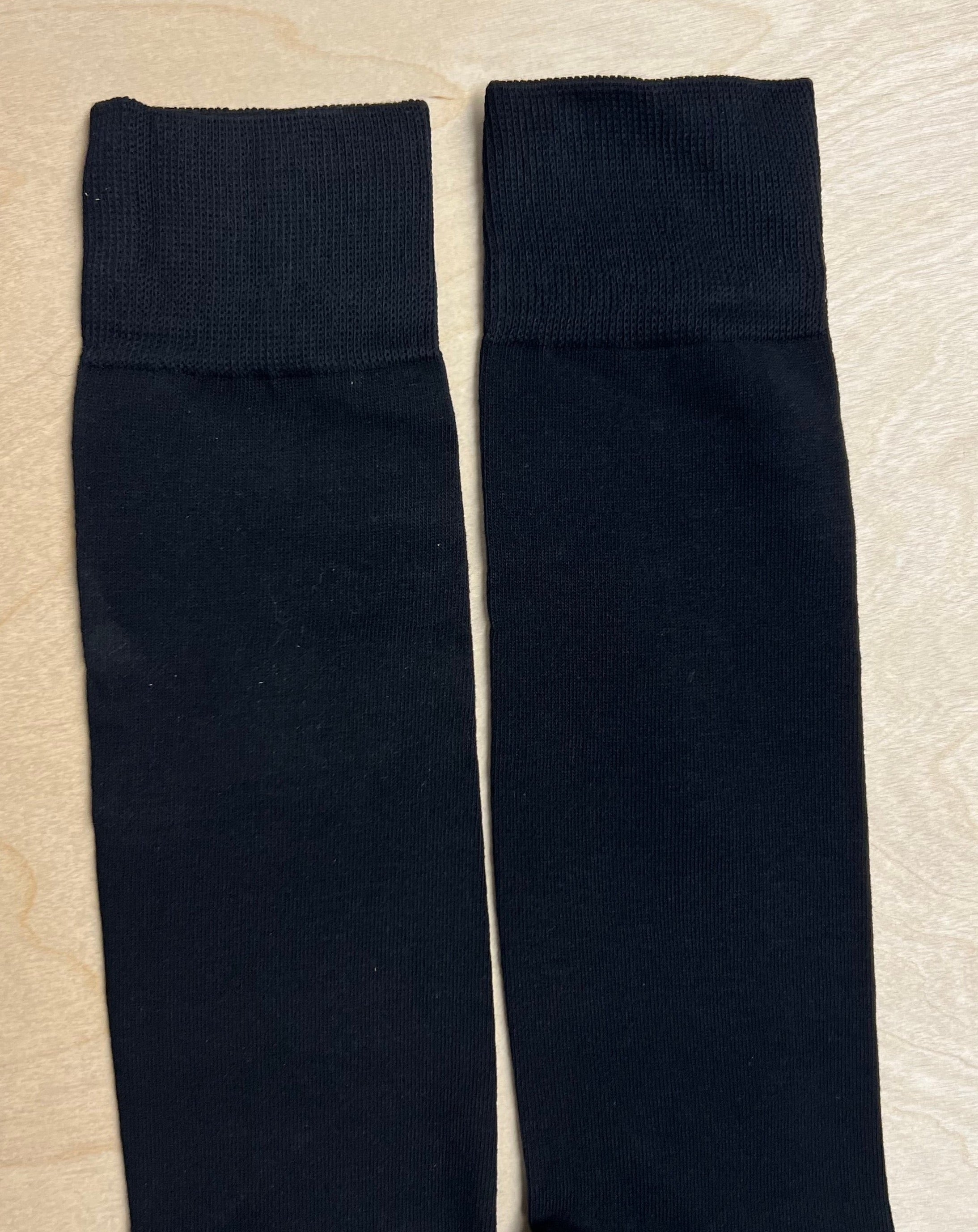 black warm bamboo knee high socks