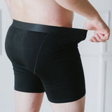 Mens black bamboo boxer briefs-Breathable and canadian designed 4 way stretch