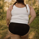 Plus size women's bamboo boyshort- breathable & Canadian designed.