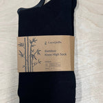 bamboo black knee high socks
