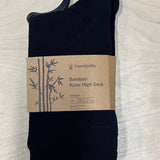bamboo black knee high socks