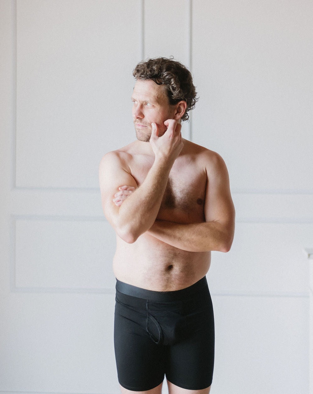 black bamboo canada designed boxers front view