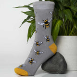 bumble bee bamboo breathable, anti-stink socks