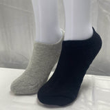 bamboo no show socks black and grey