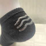 close up on heel grips bamboo cozy sock