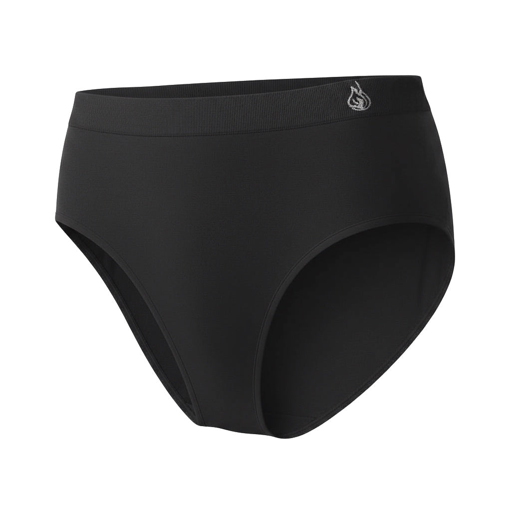 black high waist bikini bamboo underwear on a white background