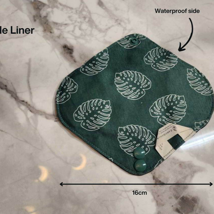 Green reusable liner waterproof layer
