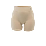 Beige bamboo long leg boyshorts on a white background