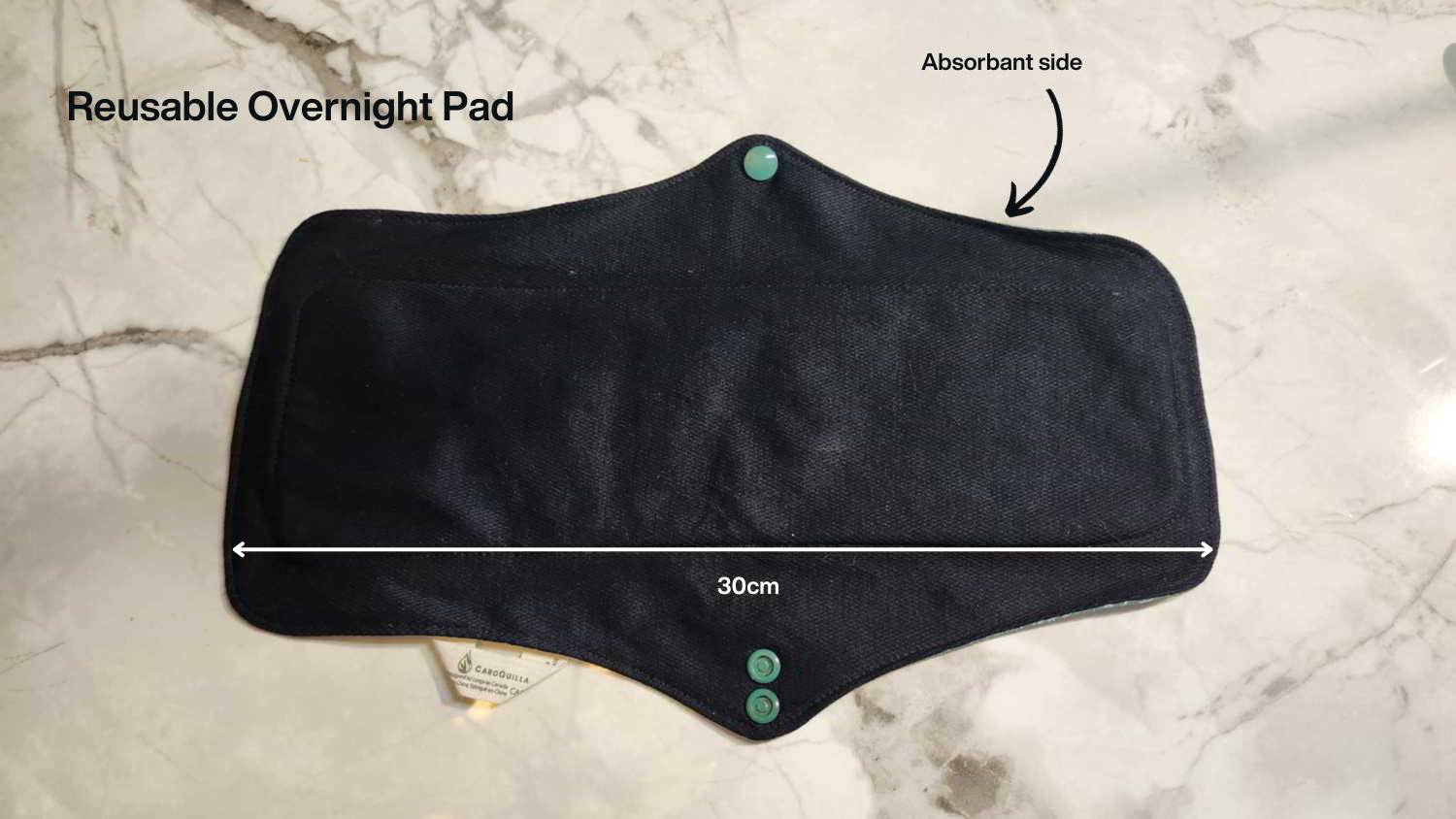 overnight pad paid flat with size description