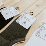 Bamboo breathable socks closeup to show the knit