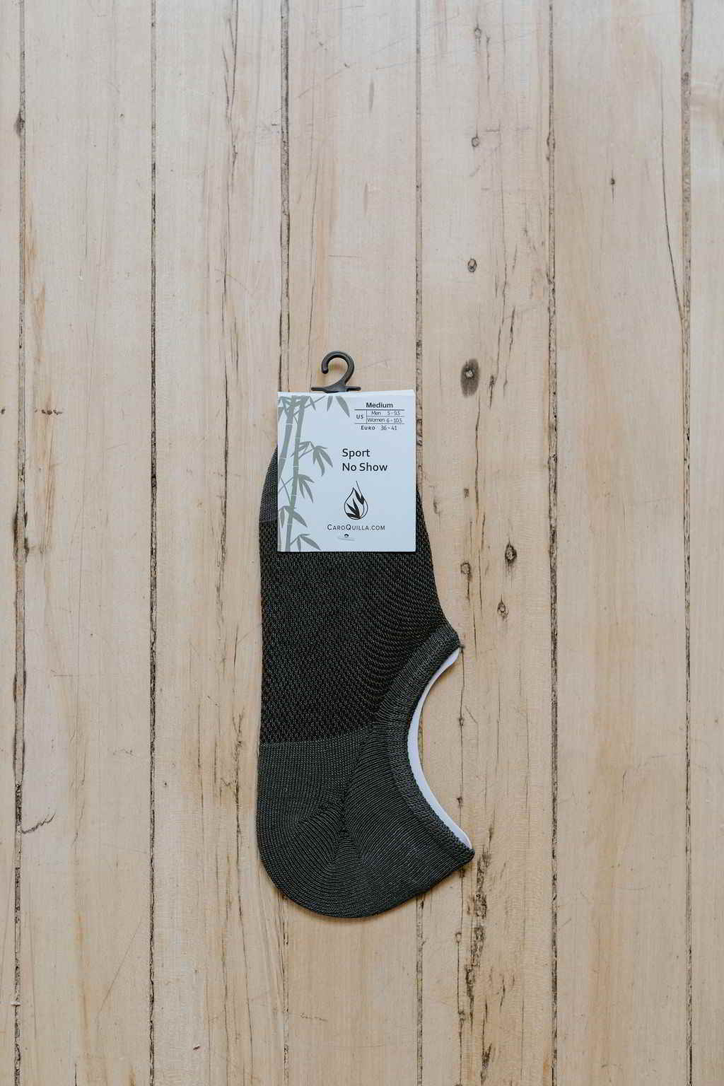 Grey no show sport bamboo socks breathable and canada designed
