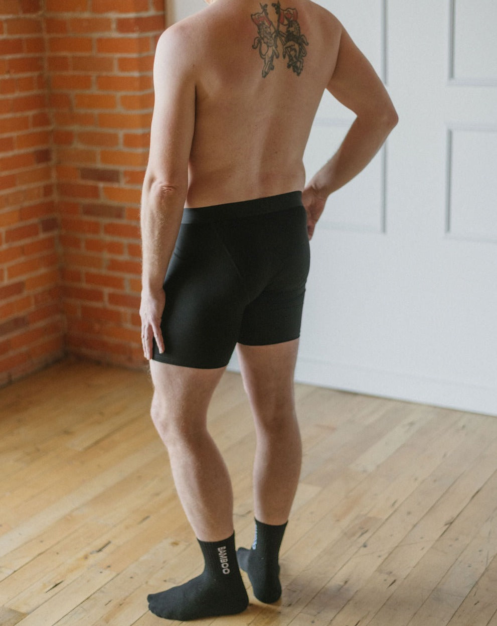 Boxer Briefs Long Bamboo-Pouch Underwear for Men - Regular Support