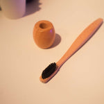 Bamboo toothbrush-natural, soft bristles and bamboo holder 