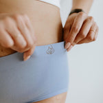 periwinkle blue bamboo boy short