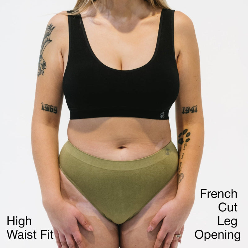 Plus size Bamboo high waist bikini 