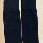 black warm bamboo knee high socks