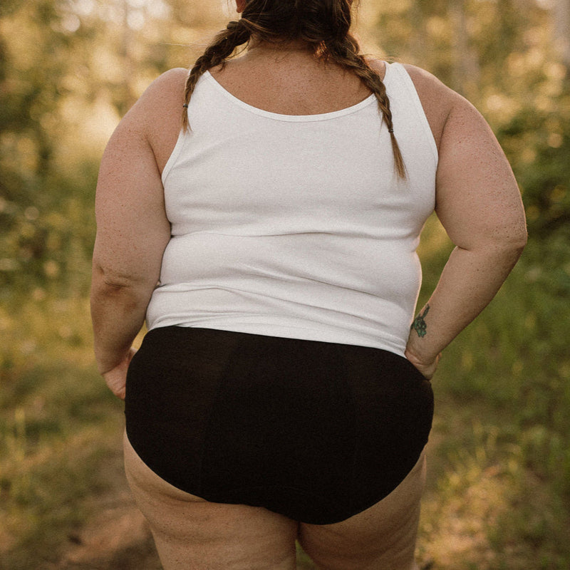 Plus size women's bamboo boyshort- breathable & Canadian designed.
