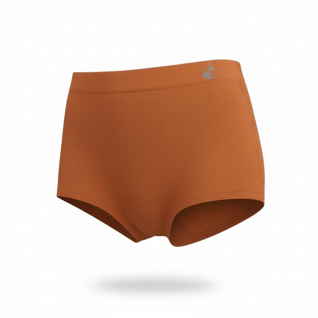 terracotta colour bamboo high rise full brief on a white background 