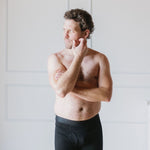 black bamboo canada designed boxers front view 