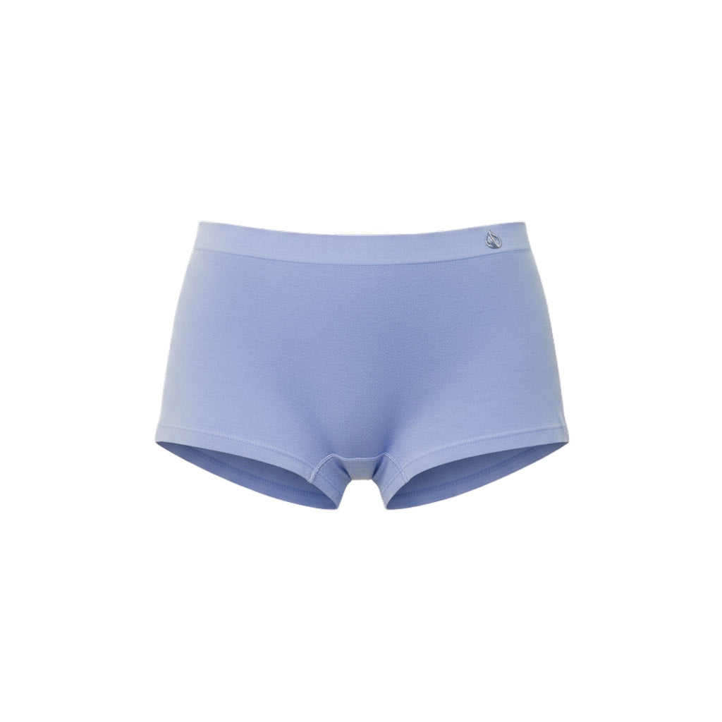 Light blue bamboo boyshorts on a white background