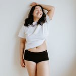 bamboo boyshort in black