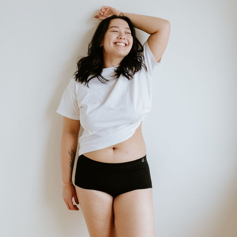 bamboo boyshort in black