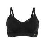 Black bamboo full coverage bra on a white background