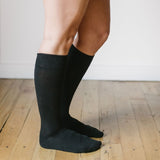 knee high bamboo socks side view 