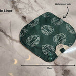 Green reusable liner waterproof layer