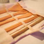 Bamboo reusable cutlery set 