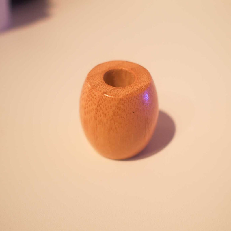 bamboo base with hole for toothbrush 