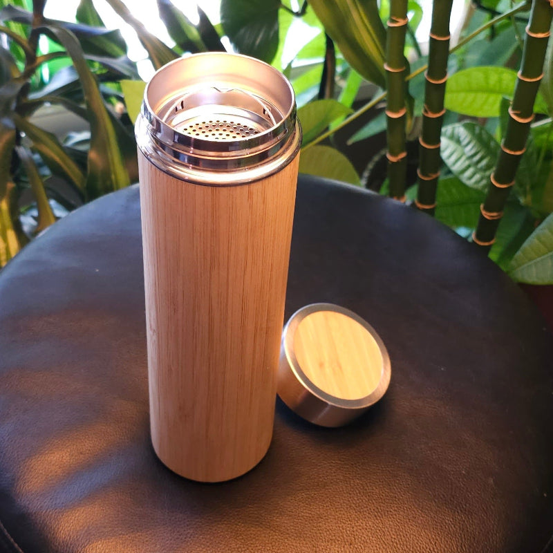 Bamboo water bottle