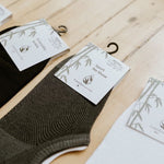 Bamboo breathable socks closeup to show the knit 
