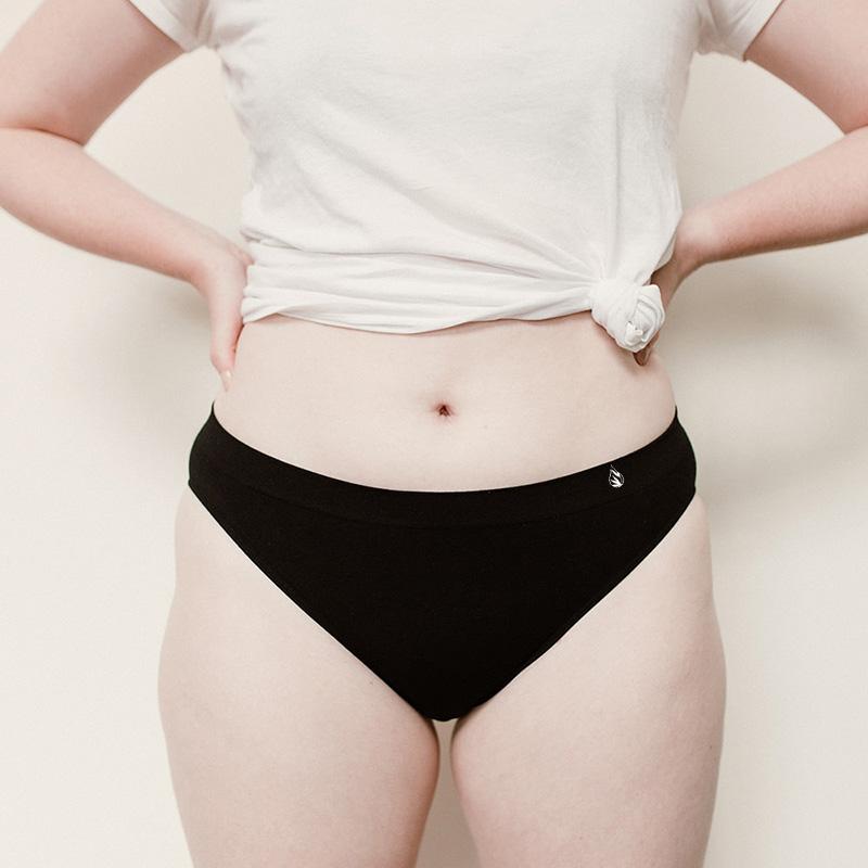Classic bamboo Bikini Underwear black front