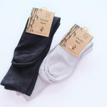 grey and black bamboo chunky boot socks 